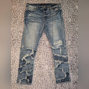 Forever 21 Light Blue Distressed Men's Jeans